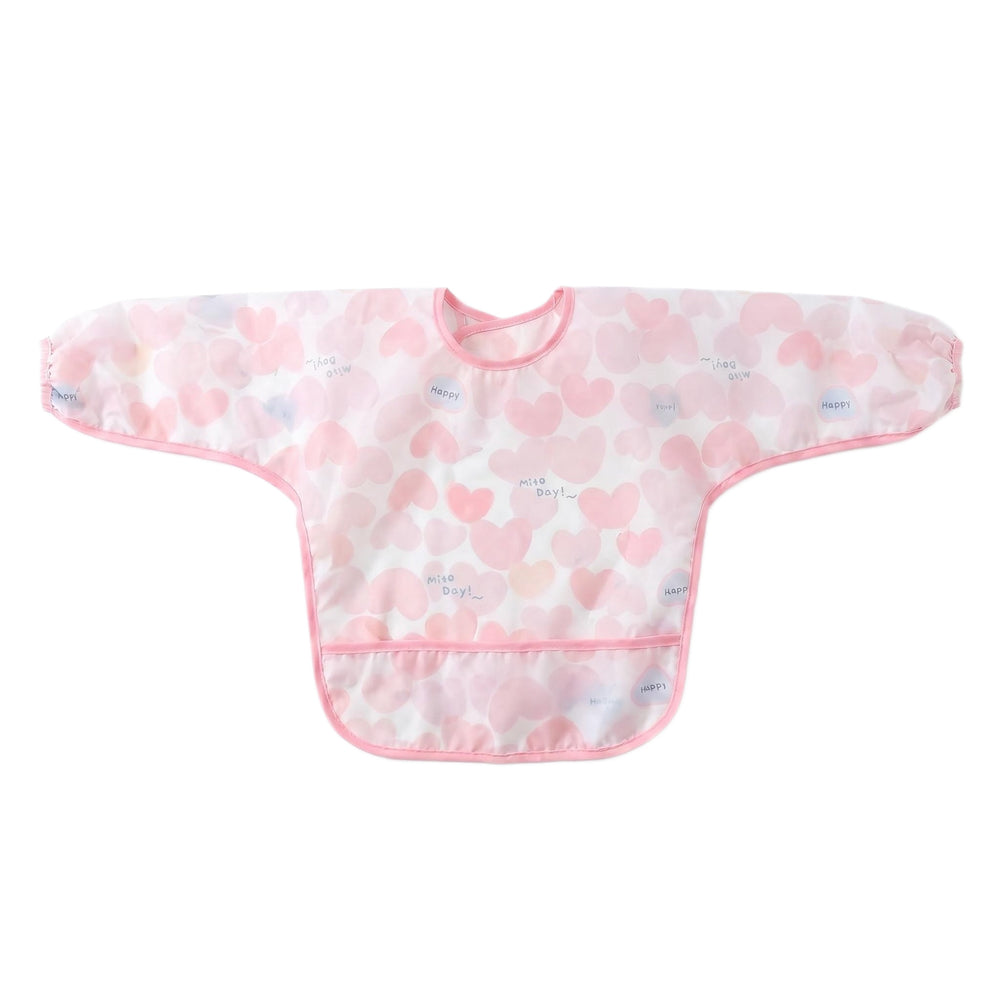 Kidslong sleeveswaterproof smock eating bib infant anti-dirty clothing food supplement apron children's painting waterproof rice pocket