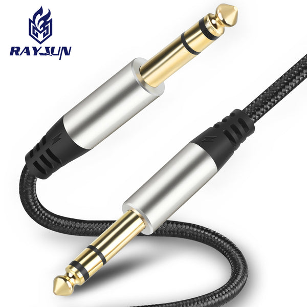 Wholesale 6.5mm large three-core audio cable, audio mixer, power amplifier, drum kit 6.35mm electric guitar cable