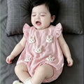Newborn summer romper: adorable baby girl's bodysuit - super cute, lightweight, and stylish one-piece outfit