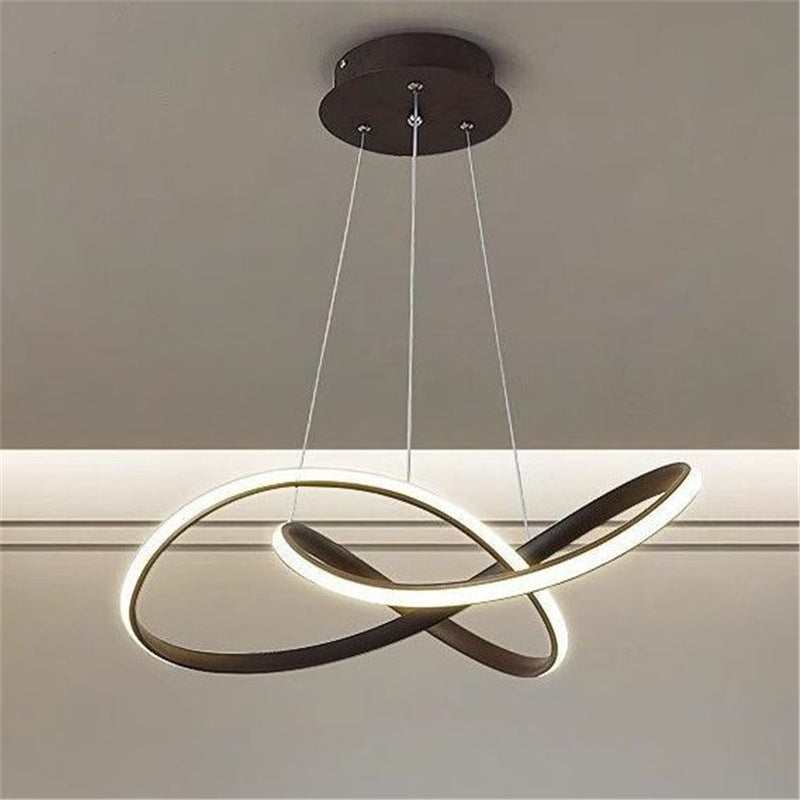 Circular clover pendant light - led restaurant minimalist modern living room dining table bedroom dining room creative bar lighting fixture