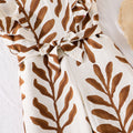 Hot-selling european and american girls' clothing:  spring/summer new arrivals - cross-border elegant v-neck casual tropical leaf print jumpsuit