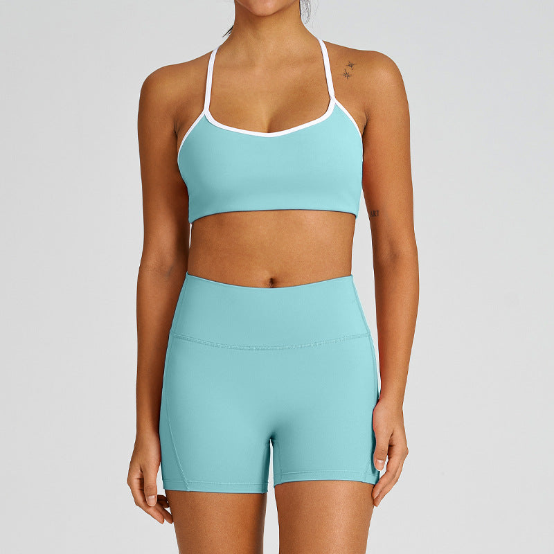 high waist hip lifting yoga shorts slimming look tight suspender beautiful back running sports intimates yoga suit for women