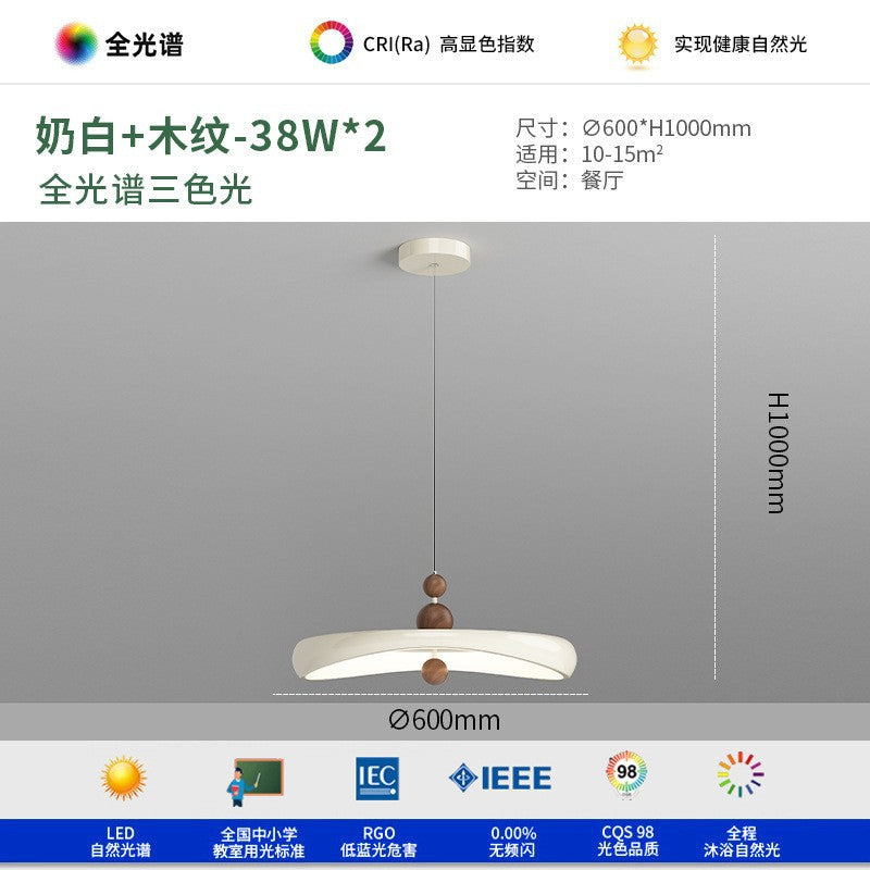 Full Spectrum Restaurant Chandelier Dining Room Bar Eye Protection Medieval French Cream Wind Flying Saucer Light Dining Table Light Zhongshan Lighting