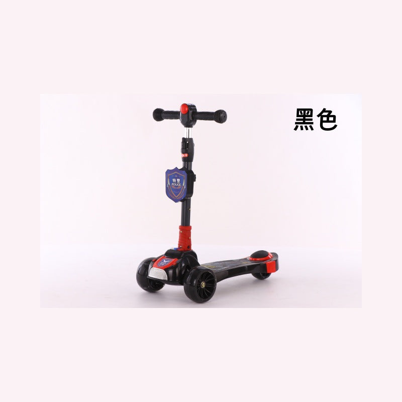 New children's meter high scooter foldable scooter stacking lifting meter high car big wheel flash children's skateboard folding