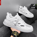 Men's white shoes summer hollow crocs men's breathable easiest for match sneakers wading and river tracing shoes student sandals men