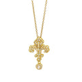 popular stylish copper inlaid zirconium tassel cross necklace for women summeraccessible luxuryniche style inlaid clavicle chain jewelry