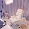 Computer chair for homegirls cute plaid backrest office chair adjustable swivel chair lazy anchor live broadcast chair