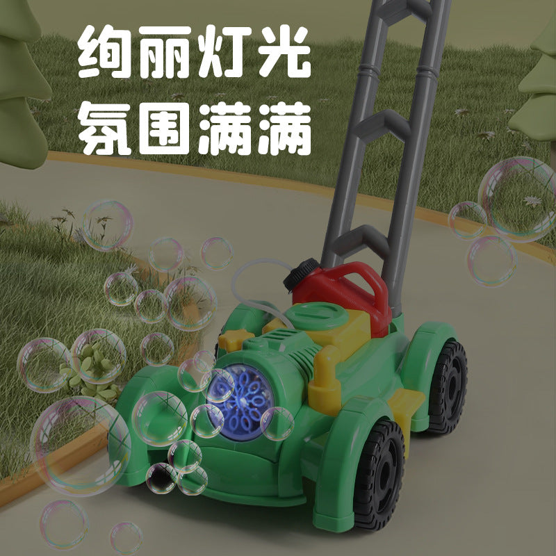 kids push tractor bubble machine fully automatic lighting outdoor garden cartoon boy bubble machine toy