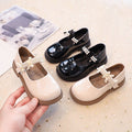 Vancahao kids' black single shoes -  autumn new collection - girls' fashion beaded bow patent leather princess shoes