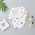 Baby long-sleeve romper: autumn triangle bodysuit, newborn unisex spring/autumn pure cotton crawling suit