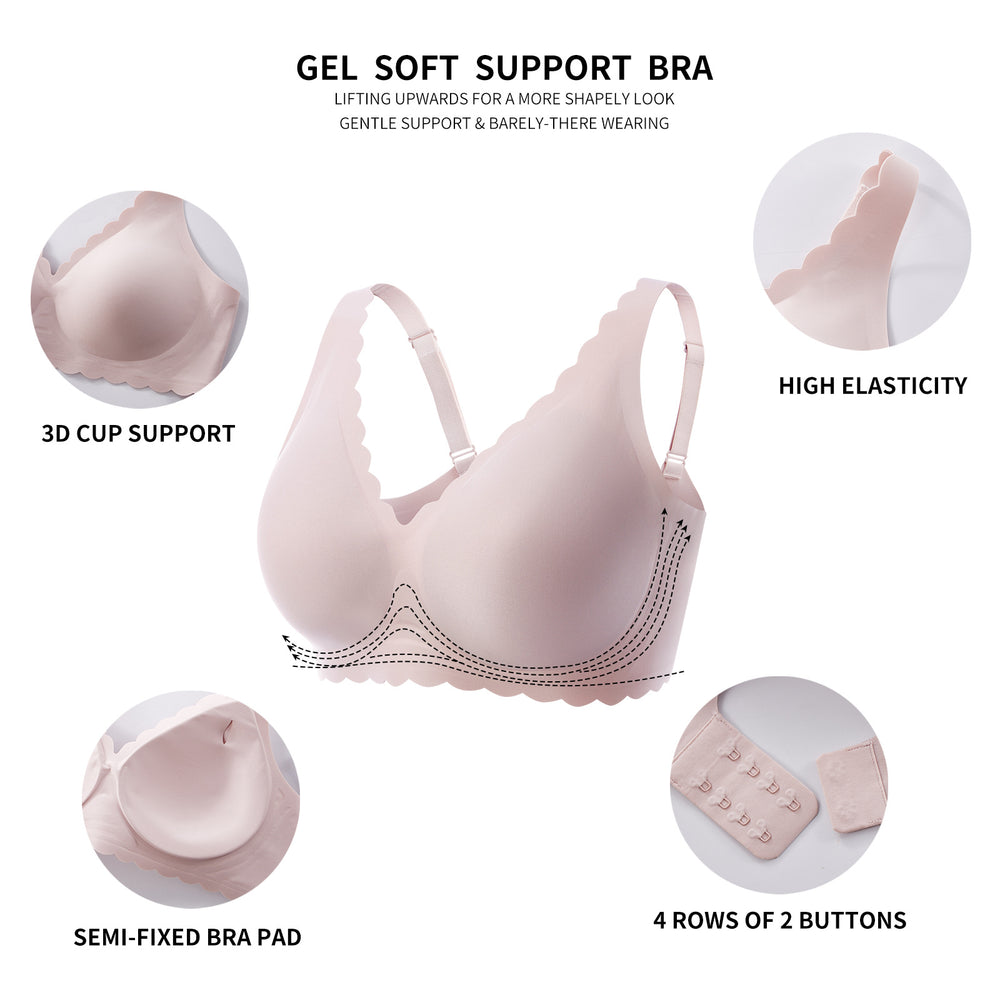 European and american cross-border exclusive supply of women's large size seamless intimates push-up comfortable anti-sagging seamless comfortable seamless bra