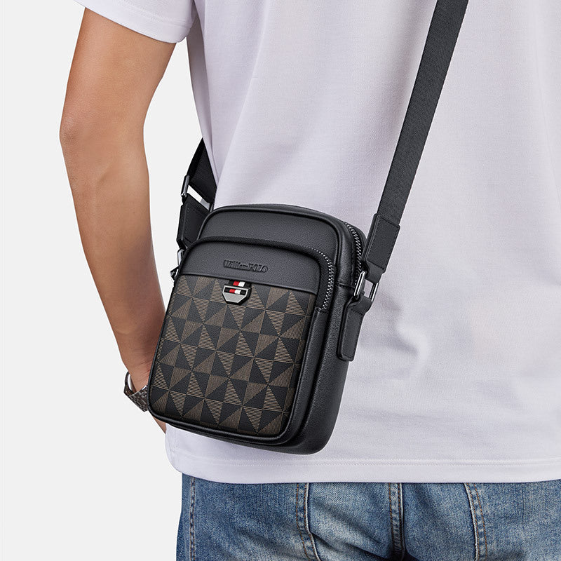 Emperor Paul Men's Crossbody Bag 2023 New Fashion Small Bag Leather Commuter Bag Multifunctional Backpack Men's Bag