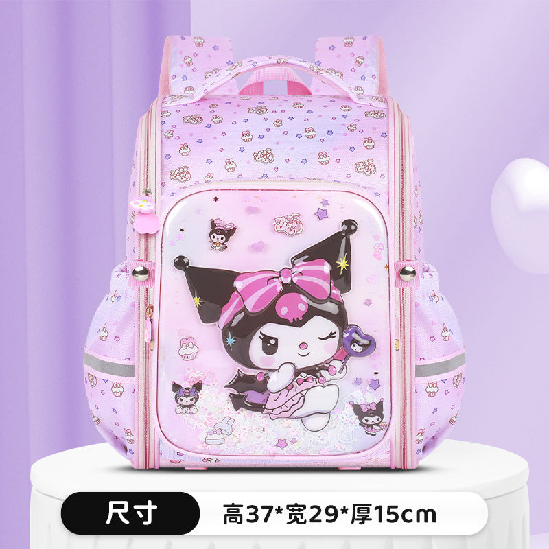 New arrival primary school student schoolbag for men and women all-in-one double-layer hard shell spine protection and burden reduction schoolbag