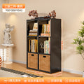 Modular grid storage cabinet - freestanding or wall-mounted, steel bookcase for home, kids' picture books, minimalist storage