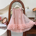 Girls' summer dress  new style chic fashion baby girl swallowtail princess dress first birthday party dress