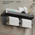 Bathroom tissue box roll paper holder bathroom tissue paper storage rack punch-free toilet paper box wall-mounted tissue holder collection