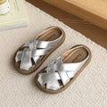 Girls' knitted clog slippers - new summer fashion flat outdoor shoes - classic casual sandals for kids - trendy