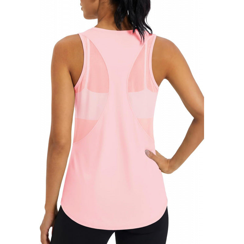 Amazon european style casual versatile women's sports tank top -  designer sleeveless top