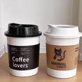 Original creative ins style coffee milk tea cup trash can large capacity lidless living room bedroom garbage basket