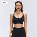 Sexy criss-cross back yoga bra - shockproof, push-up, skin-friendly, breathable running & fitness sports bra for women - d26057
