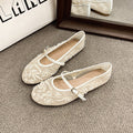 embroidered pearl loafers - women's soft leather breathable casual flats - retro chinese style flat heel plus size mesh shoes