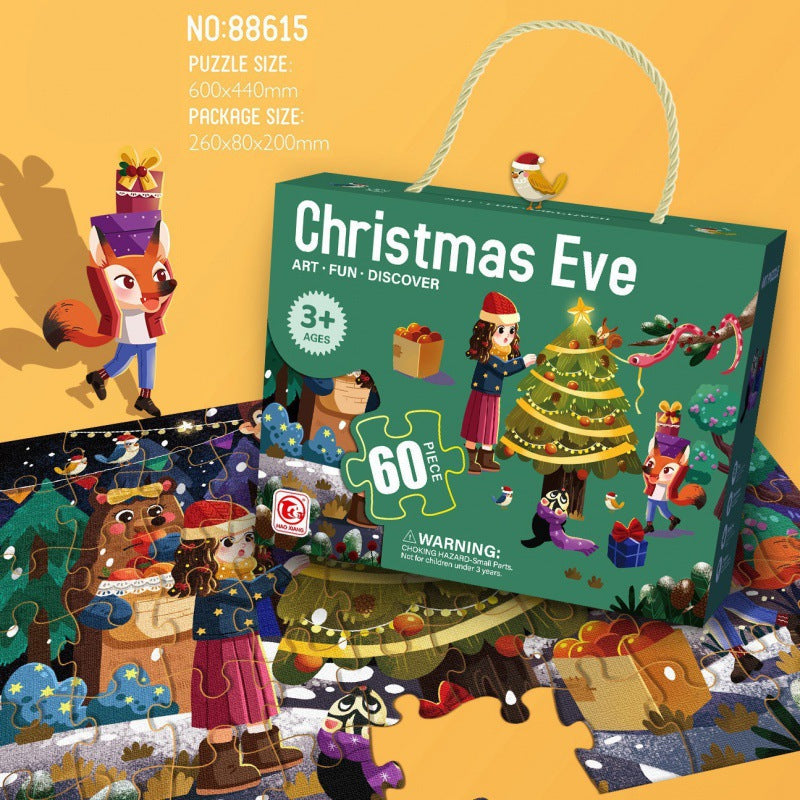 Cross-border children's puzzle large piece paper advanced puzzle boys and girls toy gift box set baby kindergarten wholesale