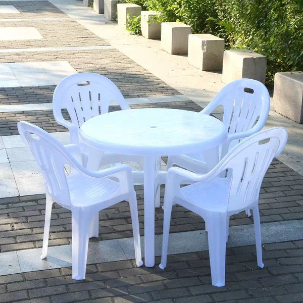 Night market food stall thickened plastic beach chair cooked glue backrest outdoor beer barbecue leisure combination square round table