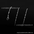 Silver sparkling water wave chain necklace stainless steel smooth choke casual girl wedding gift exquisite jewelry