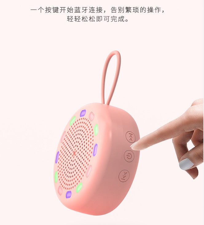Longweishi d3 wireless bluetooth illuminated mini speaker - stylish color-changing lights, deep bass, tws interconnect, outdoor speaker