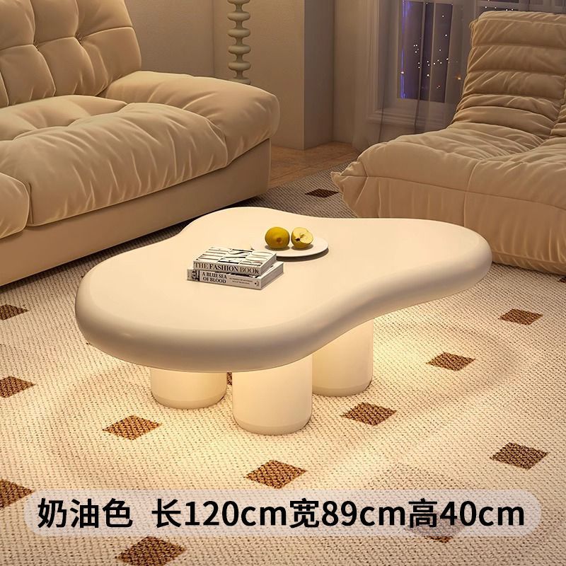 Scandinavianpopular cloud coffee table for home living room casual modern small apartment shaped table cream wabi-sabi style coffee table