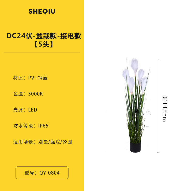 Outdoor solar reed lights - waterproof landscape decorative lighting for garden, lawn, and yard illumination projects