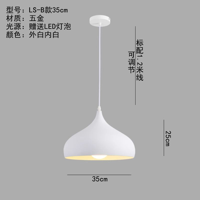 Minimalist industrial black projector light - retro creative restaurant, cafe, bubble tea shop, hot pot restaurant - unique pot lid pendant lamp