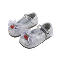 Vancahao girls' bow-tie princess shoes, new korean style for spring/autumn , fashionable soft-soled leather flats for children