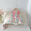 Summer lightweight chic & cute versatile dress - new sweet style baby girl floral suspender romper dress