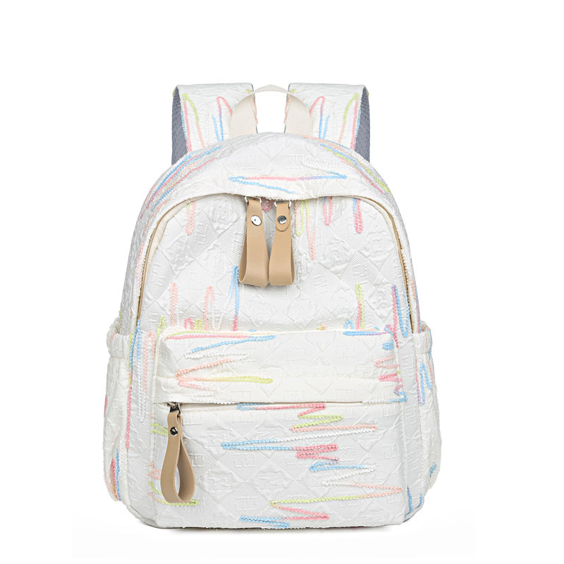 New casual backpack Korean version high value large capacity cute sweet schoolbag college student trend lightweight backpack