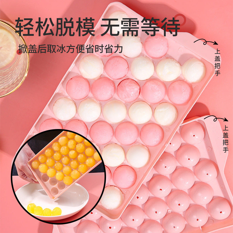 Popular Ice Grid Homemade Ice Hockey Ice Cube Mould Refrigerator Spherical Ice Box Ice Grid Creative Home Use as Storage Box