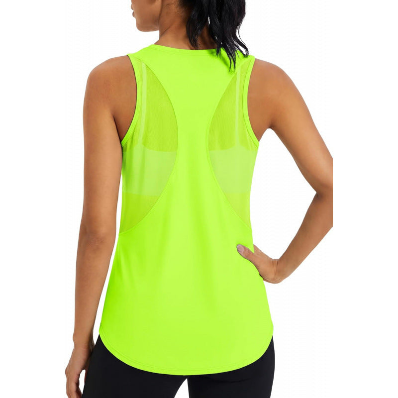 Amazon european style casual versatile women's sports tank top -  designer sleeveless top