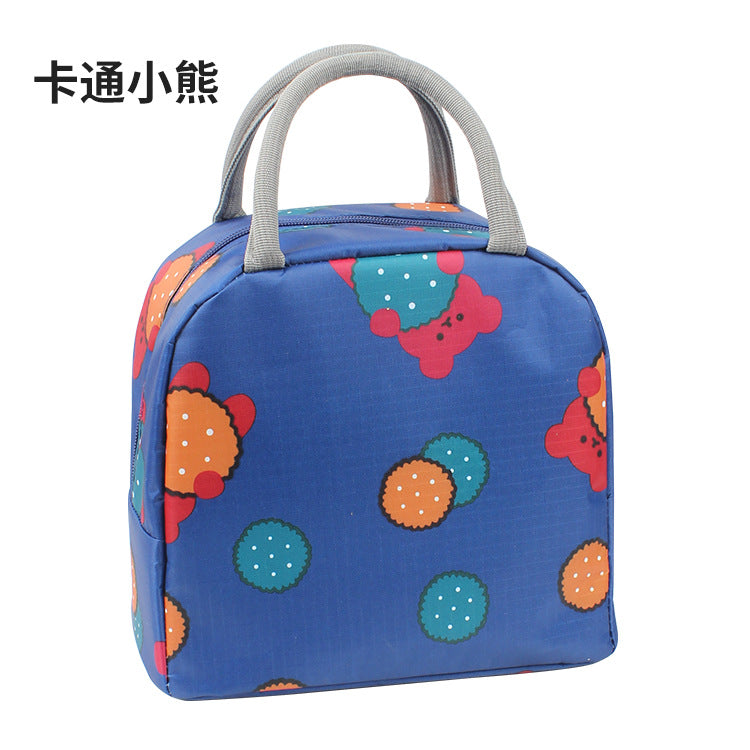 Customized lunch box waterproof portable thermal insulation bag aluminum foil large-capacity lunch box office workers storage with rice bento bag custom