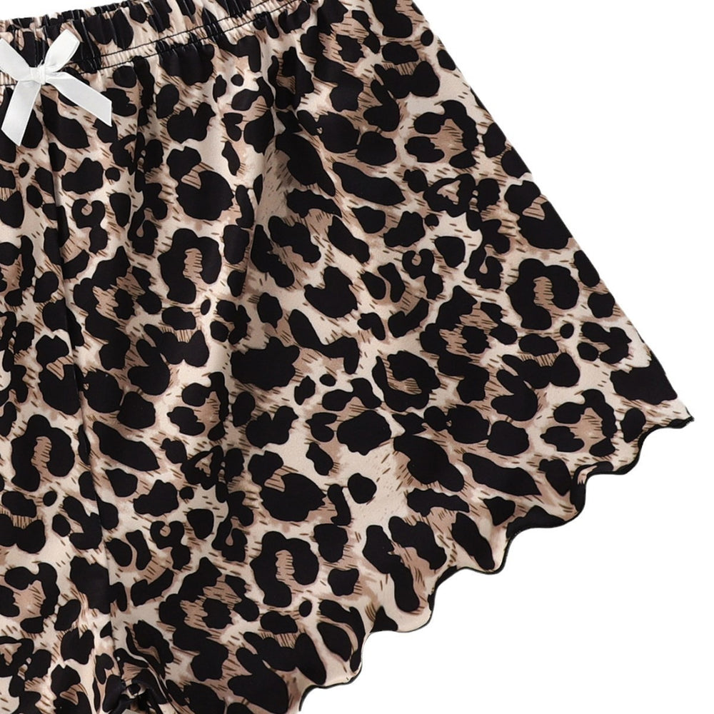 hot-selling new printing suspender tops leopard print printing shorts home clothes pure desire pajamas for women wholesale