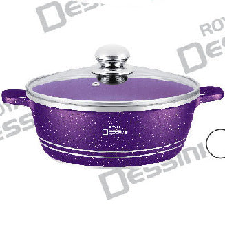 Royaldessini10pcs non-stick aluminum pot soup pot frying pan kitchen utensils one pot non-stick large pot with lid