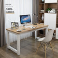 Rounded corner computer desk - home office student study table - simple writing desk - rectangular bedroom office desk