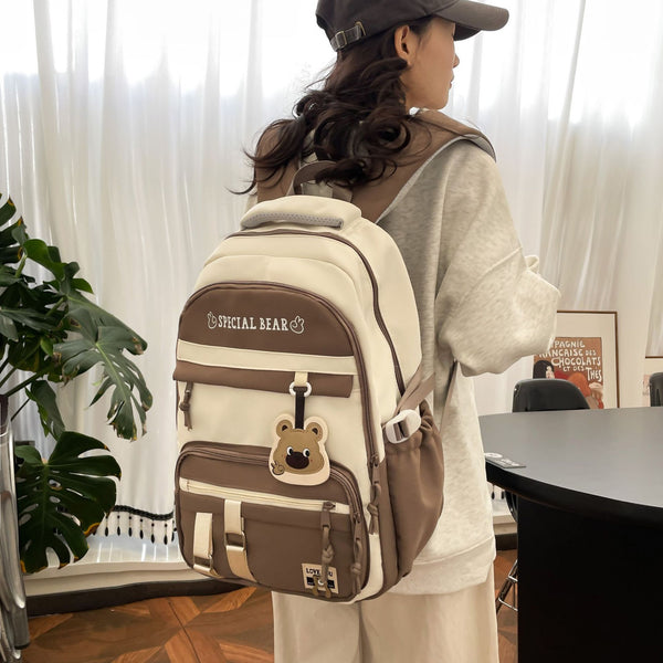 Wholesale new high school students large-capacity schoolbag lightweight weight backpack primary school students simple and strong backpack
