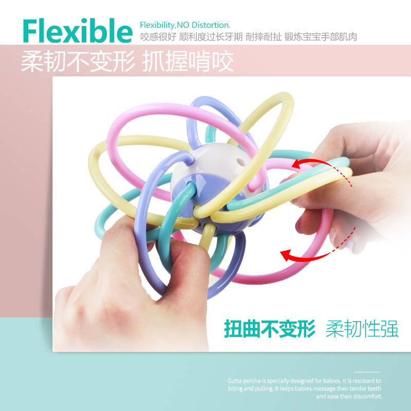 Cross-border  export tooth grinding stick toothpaste baby anti-eating hand soft glue baby mouth desire small mushroom biting glue toy