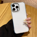 Luxury solid color transparent shockproof phone case for iphone 16/15 pro, apple 17 max, and iphone 13