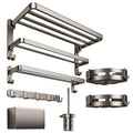 Manufacturer's punch-free bath towel rack, bathroom storage rack, foldable towel rack, bathroom storage rack, wall-mounted