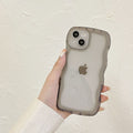 Suitable for apple 17 large wave mobile phone case iphone16ins style simple soft case xr anti-fall transparent protective cover