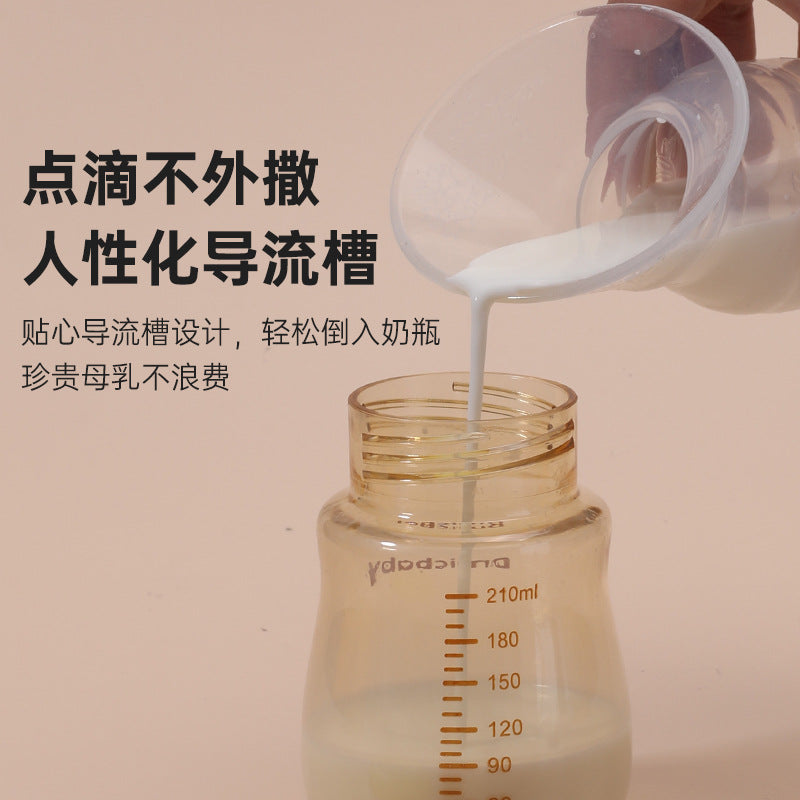 English boxed new model with suction cup milk collector, manual milk leakage breast milk collector, portable suction cup bottom full silicon