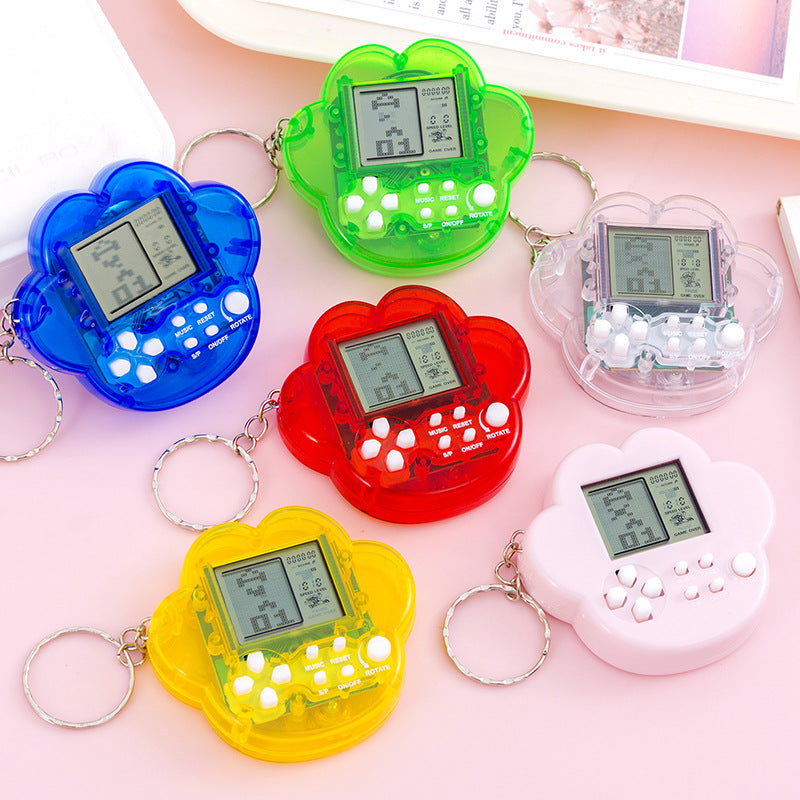 mini handheld game console keychain - tetris electronic game console - handheld console - schoolbag creative ornament