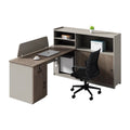 Saint li screen desk and chair combination - employee office workstation desk with card seat - financial office desk