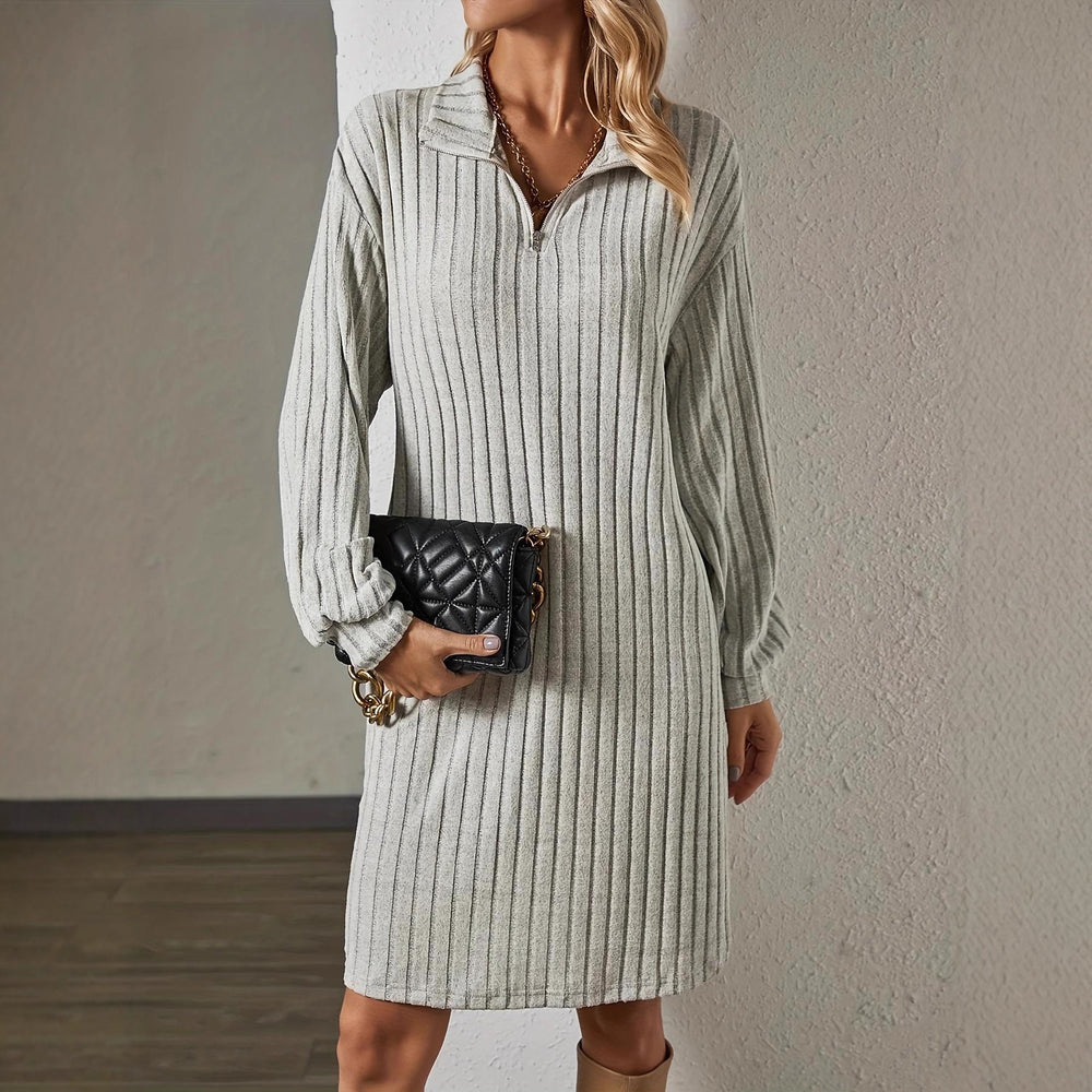 fashionnew arrival women's ribbed high collar silmdress without belt wide pit high elastic waist skirt